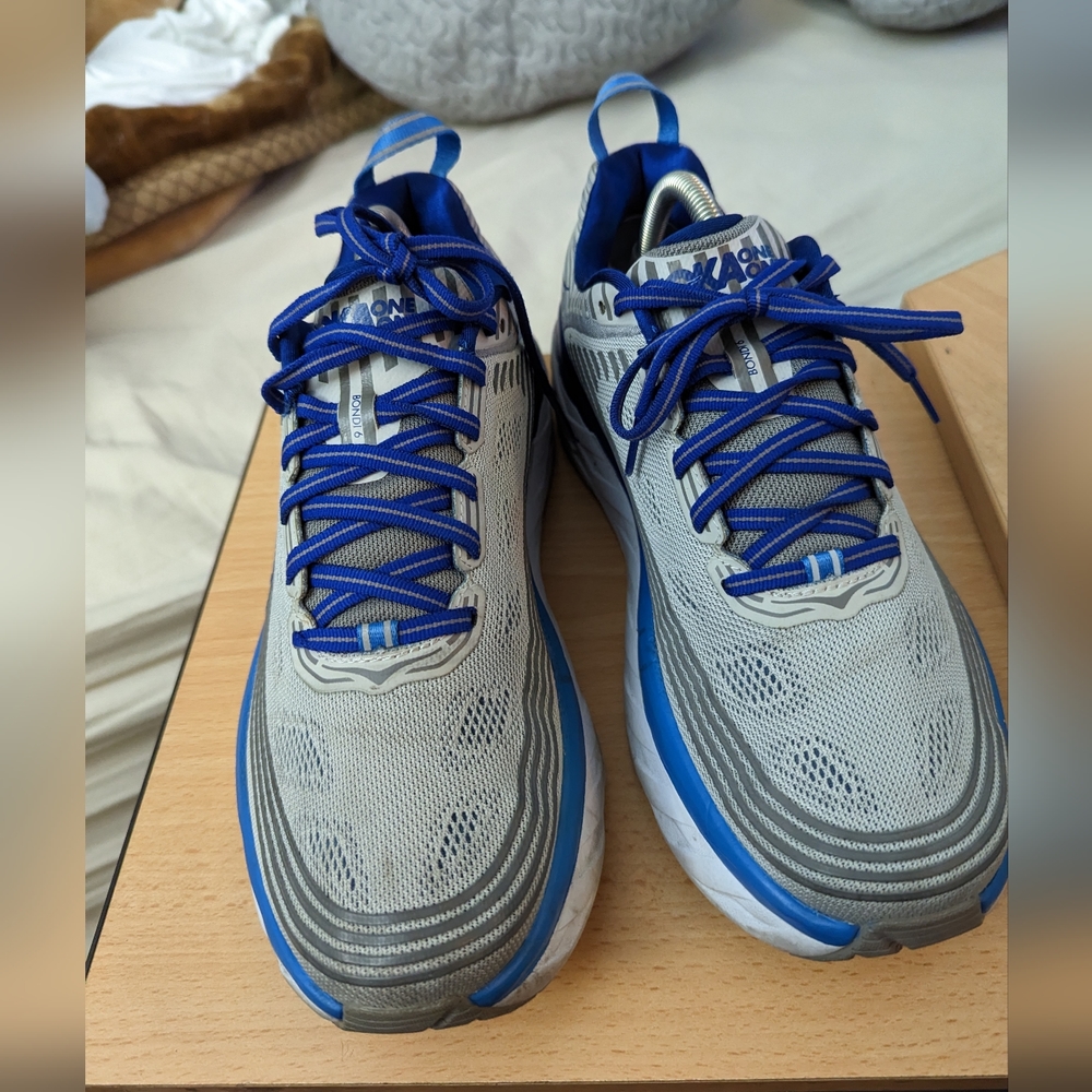 Hoka Bondi 6 Vapor Blue/ Frost Grey Men's size 8.5